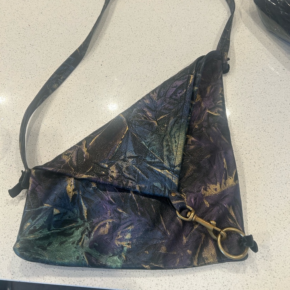Handmade boho festival art leather bag - Picture 2 of 6